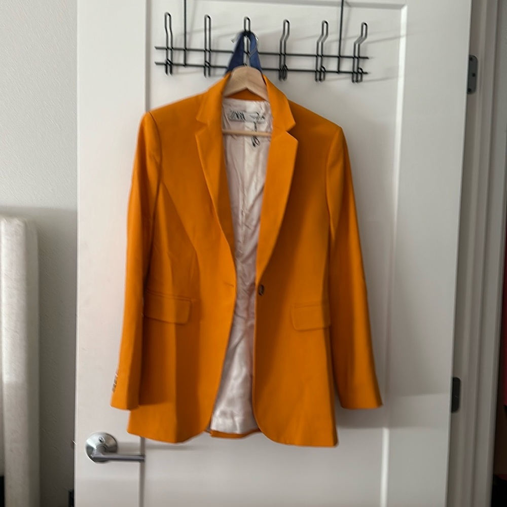 Zara orange blazer